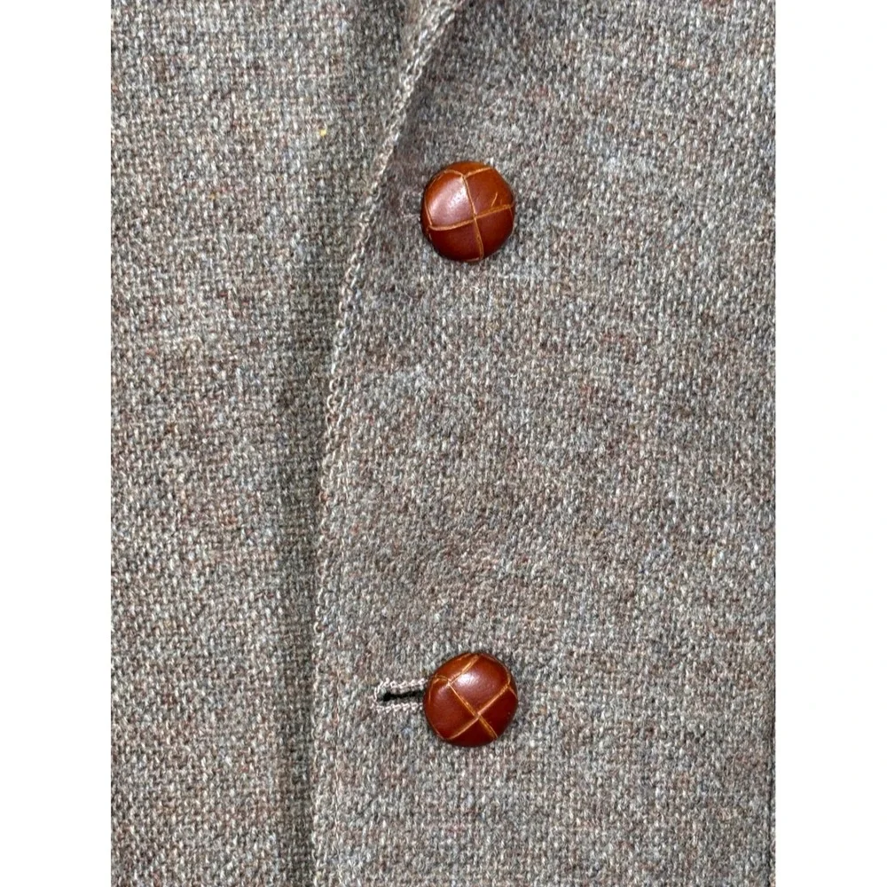 Glenthorne Shetland Wool Blazer Mens Gray Brown Tweed Sport Coat Jacket Heritage